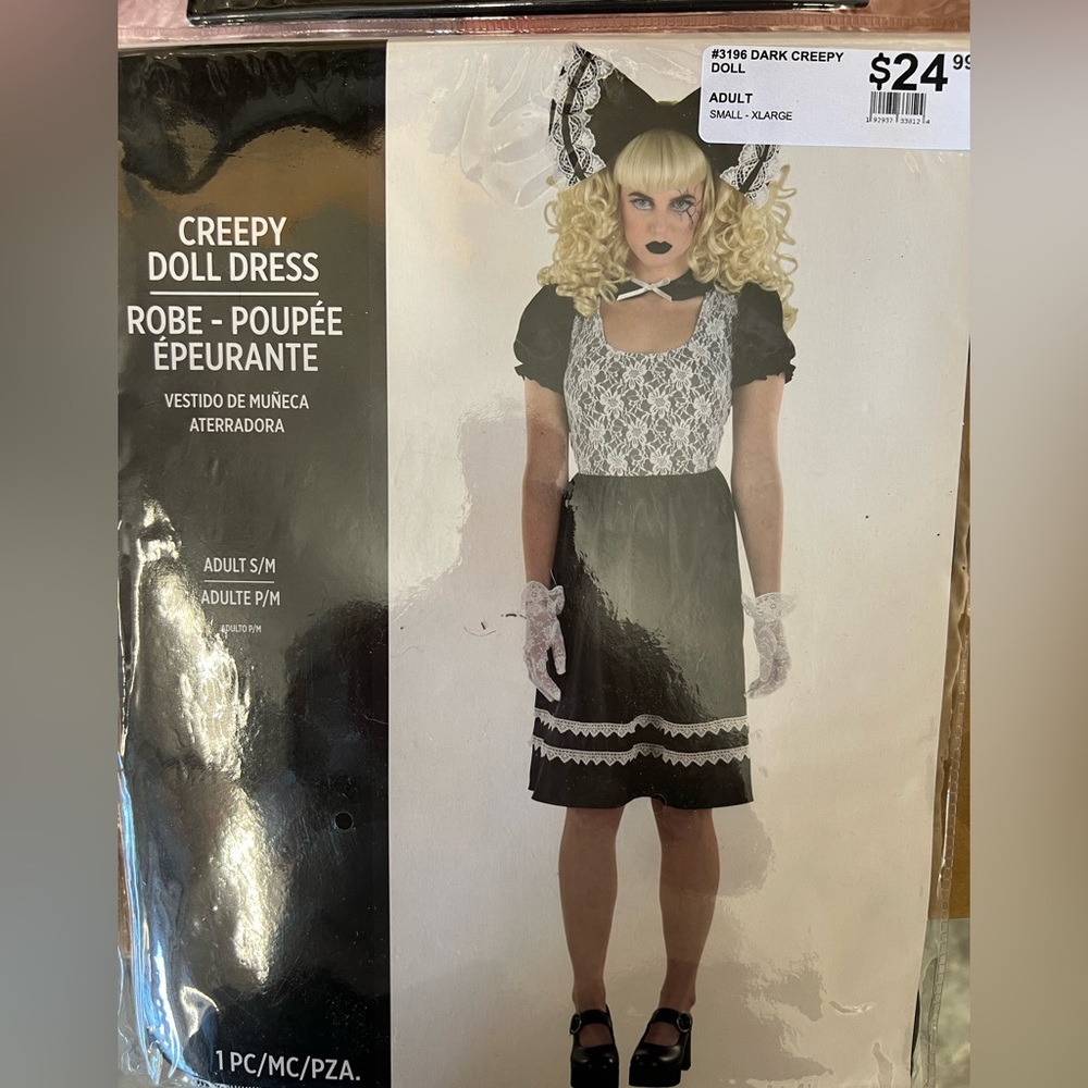 Creepy Doll Costume - Black and White